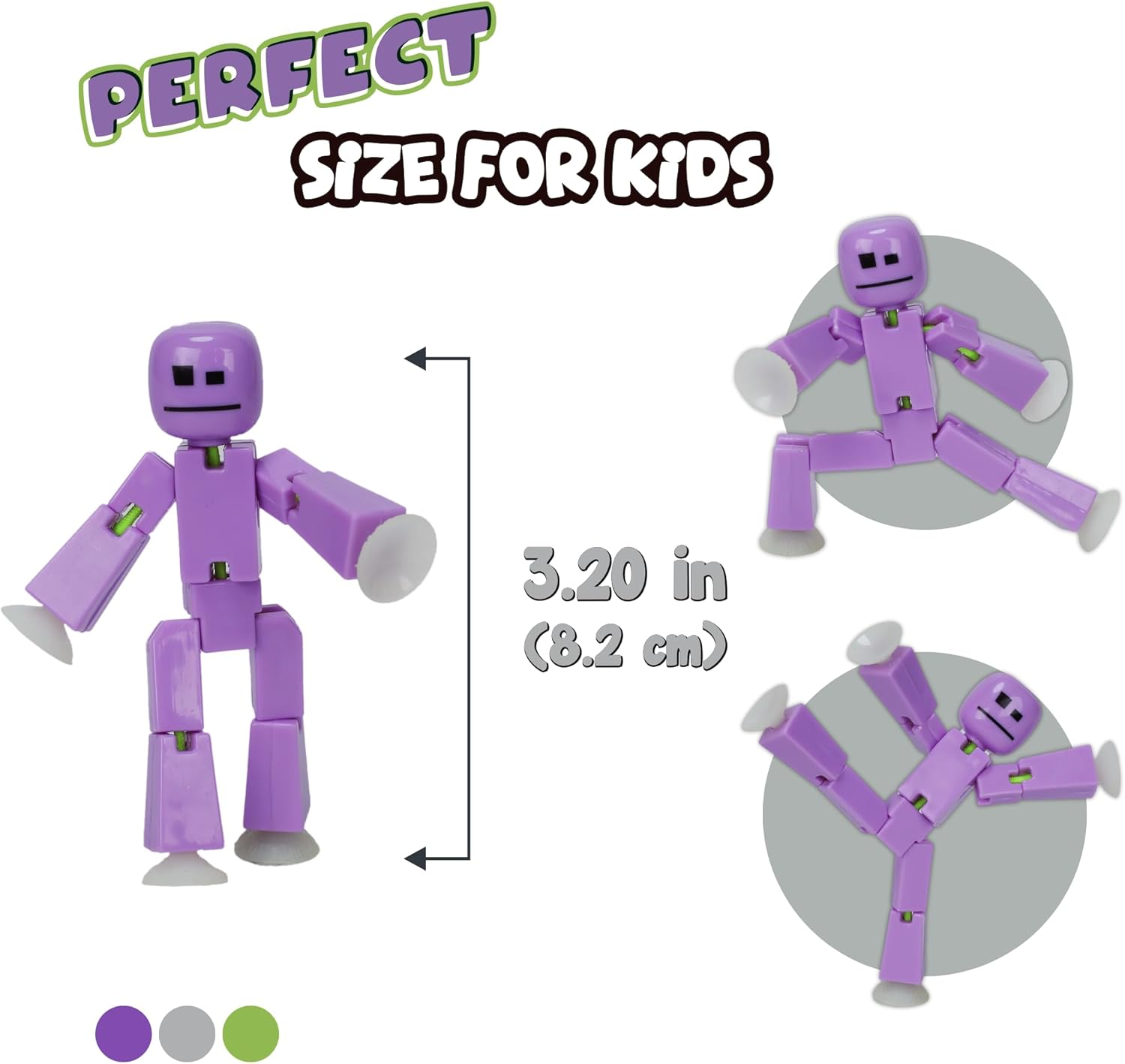 Zing Stikbot & Mega Monster Stop-Motion Animation Pack &ndash; Exclusive Figure, Creative Toy for Kids Age 4+ (Silver + Lavender Purple) image number 3
