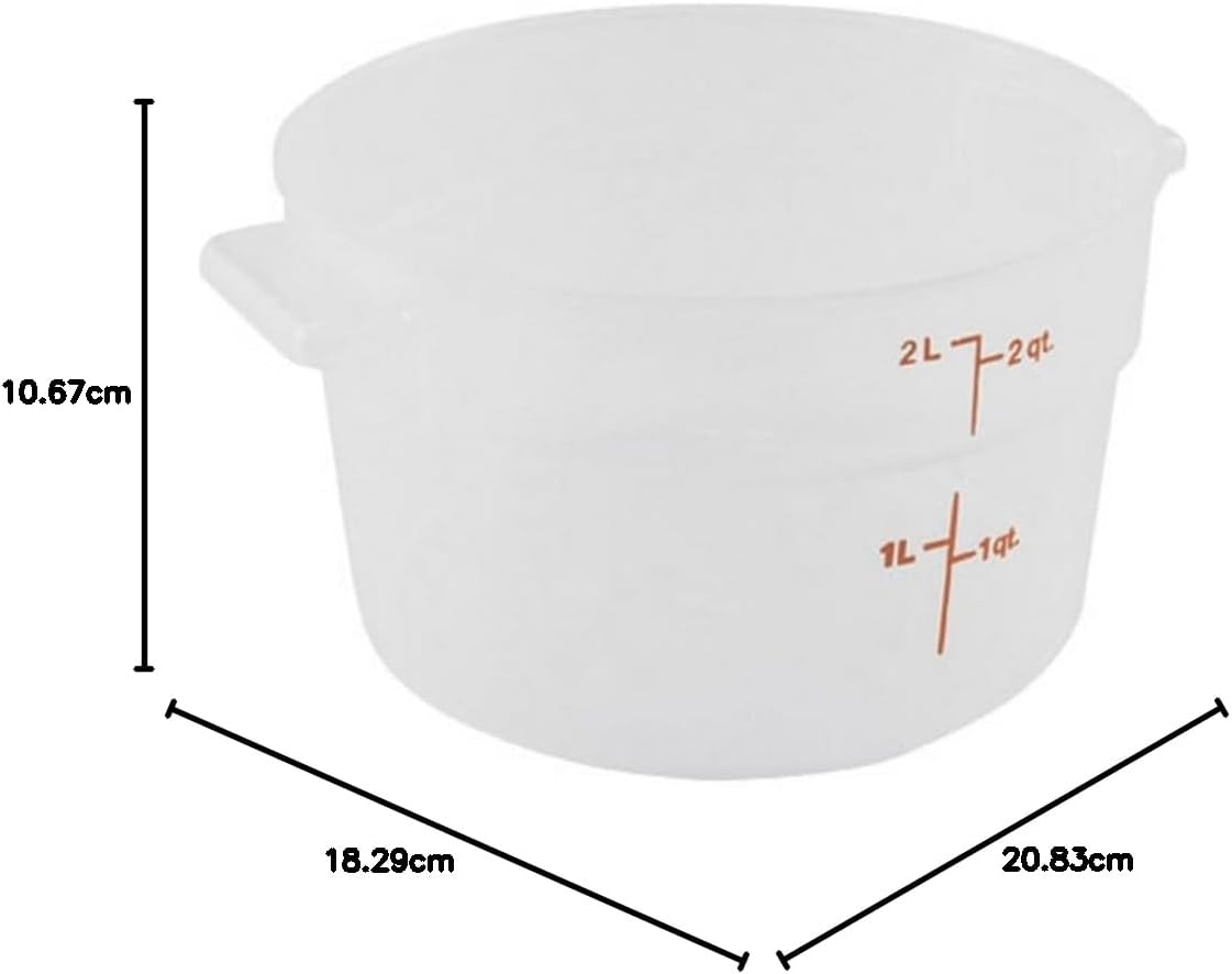 Cambro Cambro (RFS2PP190) 2 Qt. round Polypropylene Food Storage Container - Camwear, RFS2PP, Plastic, Clear, 2-Quart