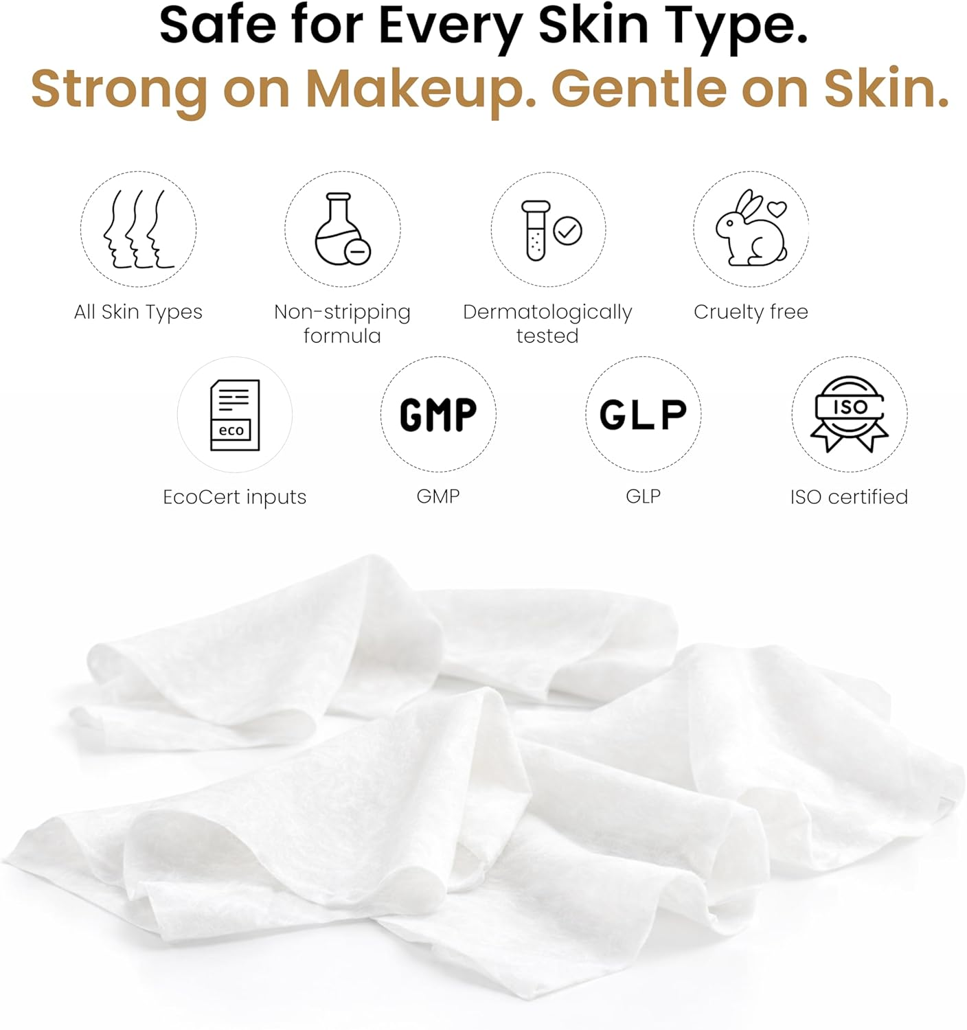 Personal Touch Makeup Melting Skin Care Wipes | World&rsquo;S First Serum Infused Hydrating Makeup Remover with Hyaluronic Acid & Ceramides | Improves Skin Barrier & Controls Acne | 100% Bio-Degradable | 30 image number 5