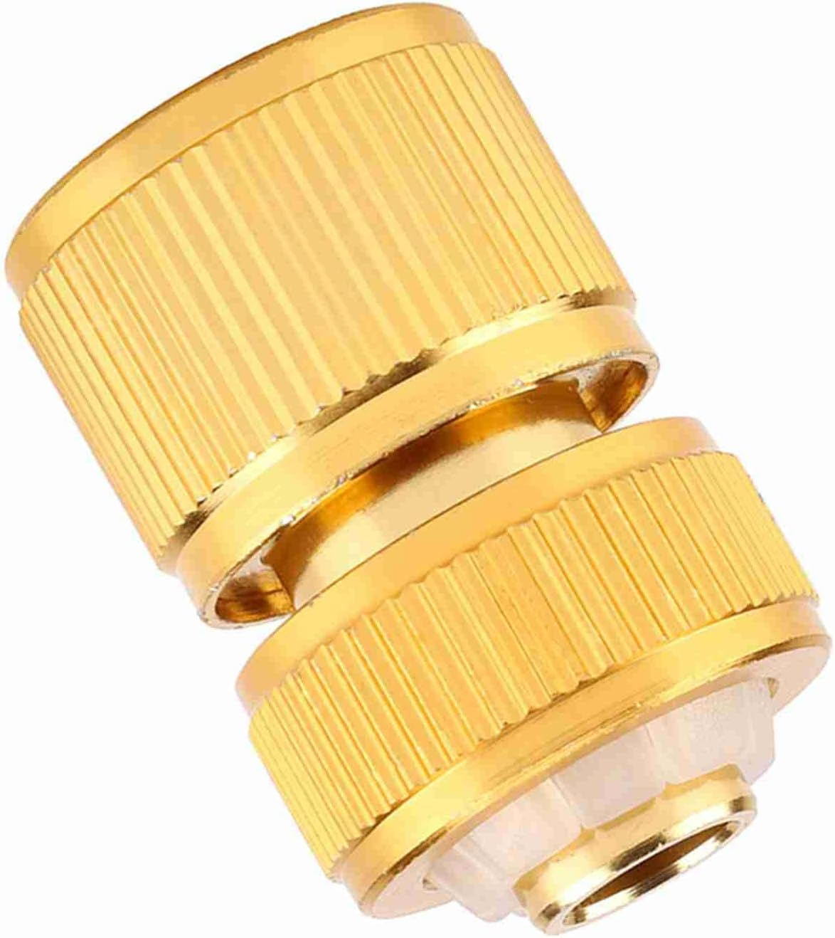 Brass Plated Aluminum Alloy Quick Hose Connector for G1/2 Hose, Waterproof Garden Hose Tap Connector, Switch Nozzle for Outdoor Use image number 6