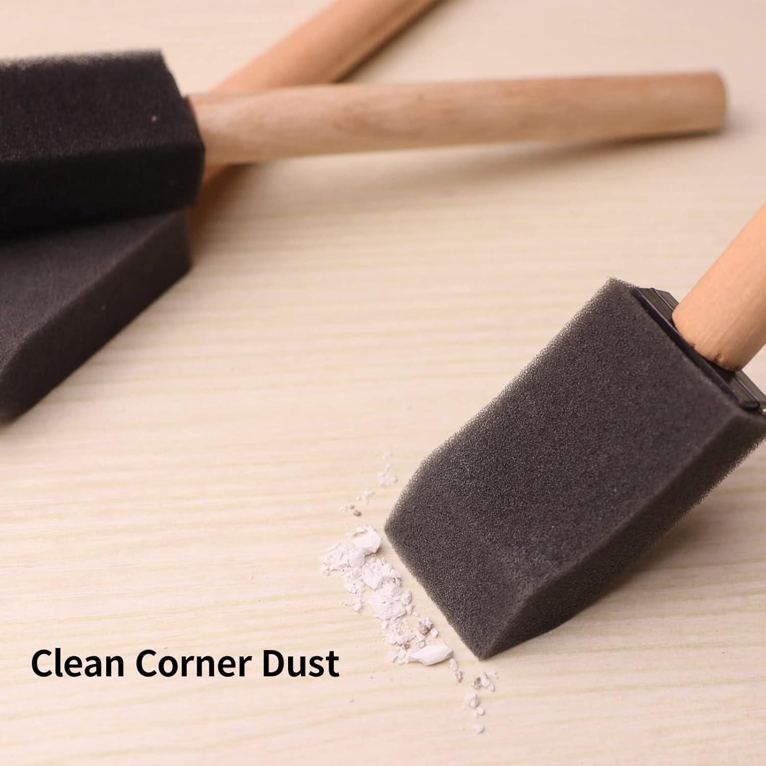 Foam Paint Brushes, 32 Pack (16 Yellow + 16 Black) with 4 Sizes, Sponge Brushes for Stencils for Painting, Ideal for Crafts, DIY Projects, Painting Tools image number 6