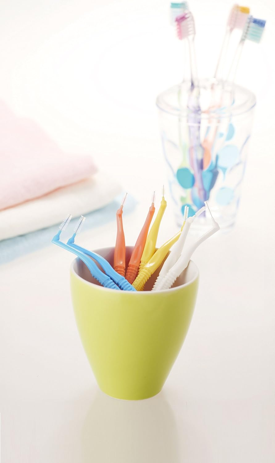 Dental Pro Interdental Brush, L-Shaped, Extra Fine Type, Yellow, Size 2 (SS), Pack of 10, 10 Pieces X 1 image number 4