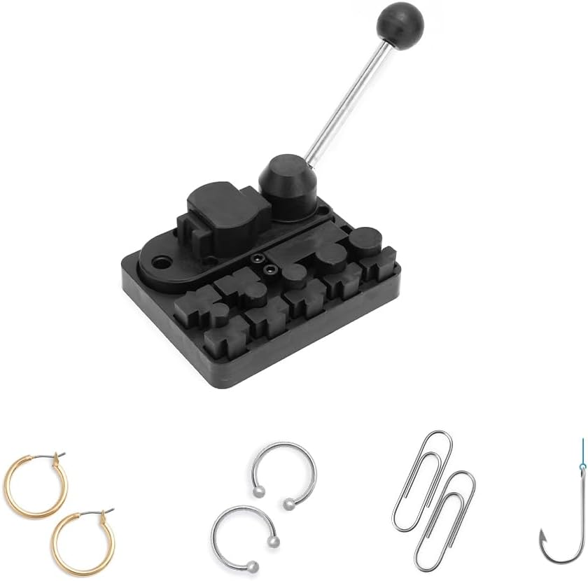 Ring Bender Bending Tool Set, Jewelry Ringing Benders with Nylon Dies Maker Tool, DIY Rings Earring Bend Gauge Jewelers Machine Multifunctional Measuring Sizer Tools Jewelry Hammer Finger Making image number 3