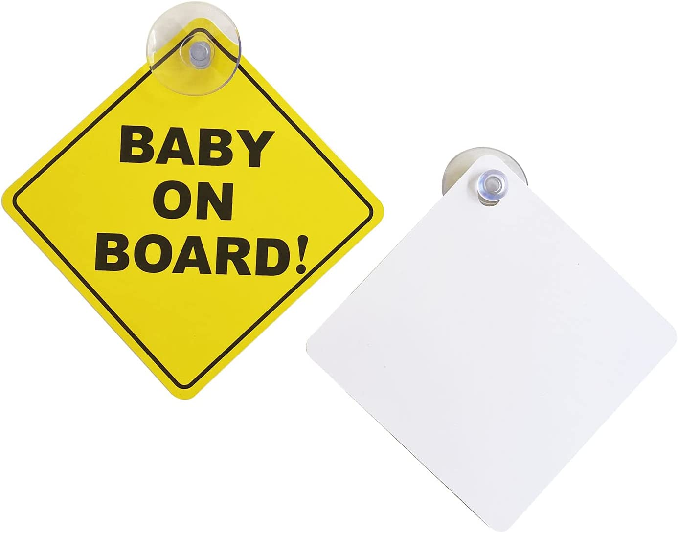 Baby on Board Sticker for Cars 2PCS, Baby on Board Warning Signs with Suction Cups, Durable and Strong without Residue - Blue image number 7