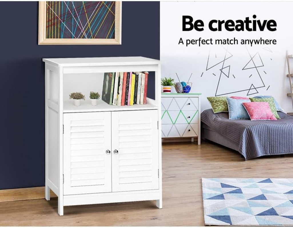 Artiss Buffet Sideboard White with Doors and Inner Shelf Pantry Cupboard Corner Cabinet, Kitchen Storage Table Display Organizer Dining Furniture Living Room Home image number 4