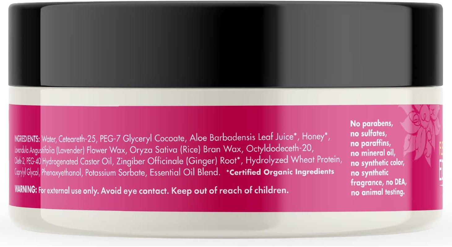 Mielle Organics Honey & Ginger Edge Control Gel - Strong Hold Hair & Edge Gel for Women & Men - Infused with Aloe, Honey, Ginger & Babassu Oil to Encourage Nourished, Healthier Hair (4 Fl Oz) image number 5