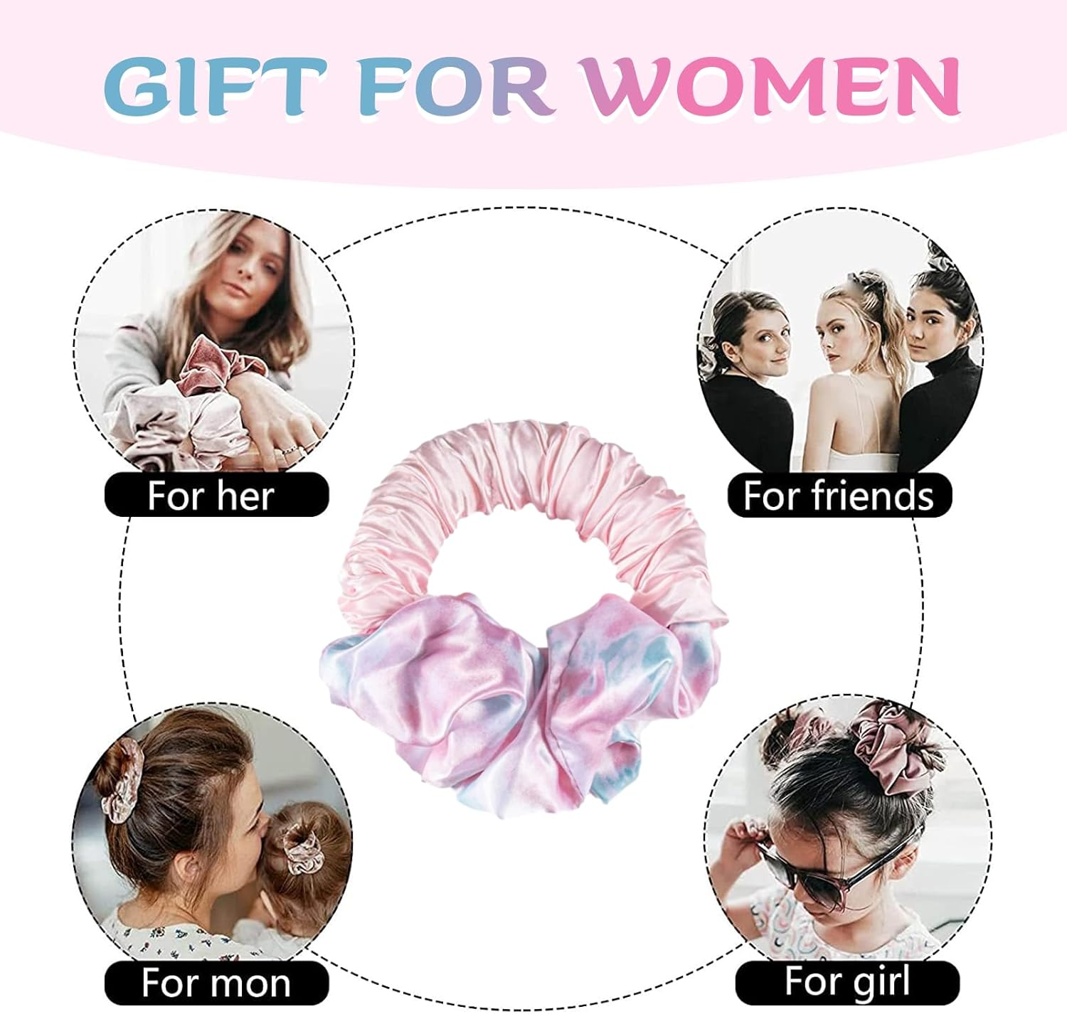 1 X Heatless Curls Heatless Curl Loop, Velvet Silk Overnight Roller, Curling Iron, Headband for Soft Sleeping Loops, Suitable for Long, Thick Hair of Women (Pink) image number 1