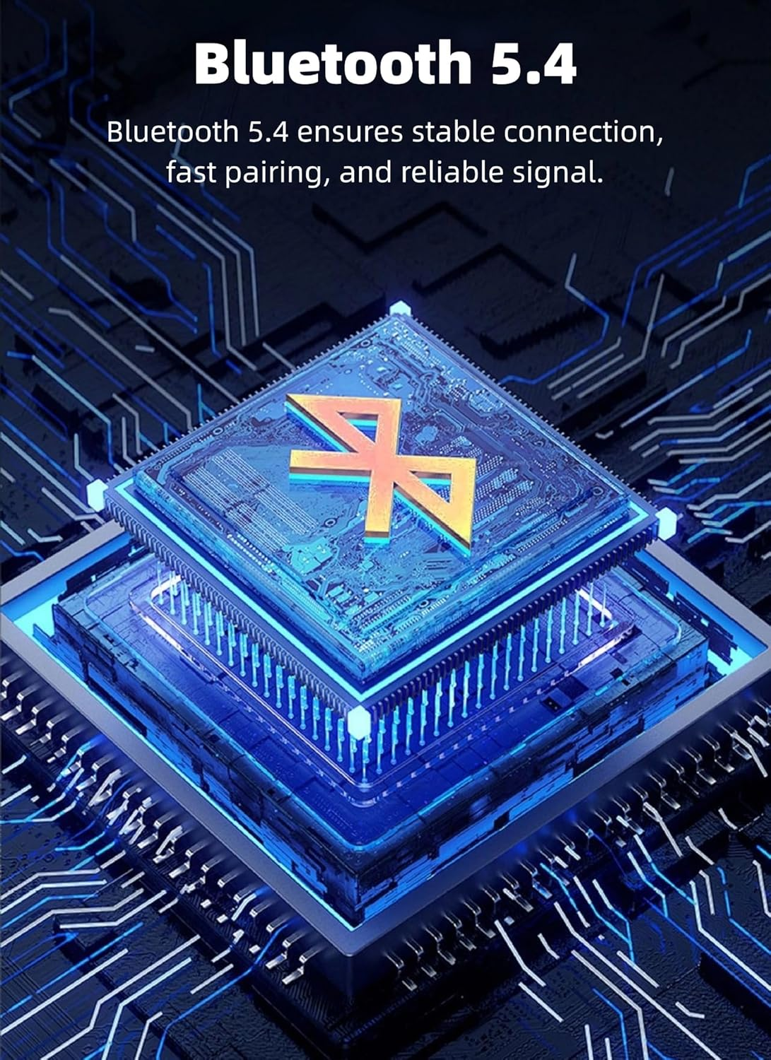 Diyeeni Motorcycle Helmet Bluetooth Headset, IP65 Waterproof Wireless Helmet Headphone with Noise Cancellation, Helmet Intercom Communication System, LCD Screen, FM Radio, EQ Settings image number 5