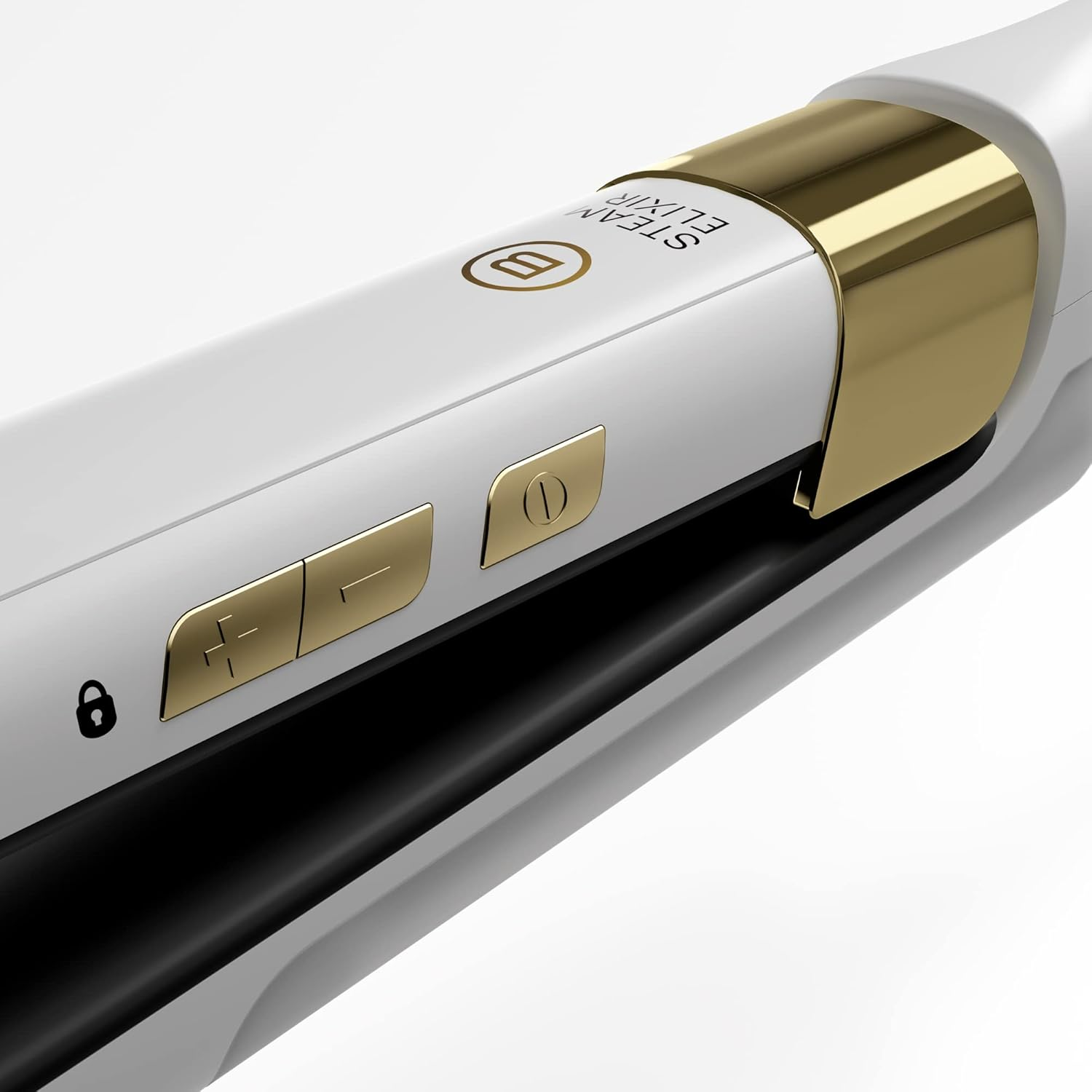 Bellissima Imetec Steam Elixir, Steam Straightener, Smooth Hair in One Paste without Damage, Ceramic Coating and Argan Oil, Quick Heating, 4 Temperature, Heat Resistant Mat