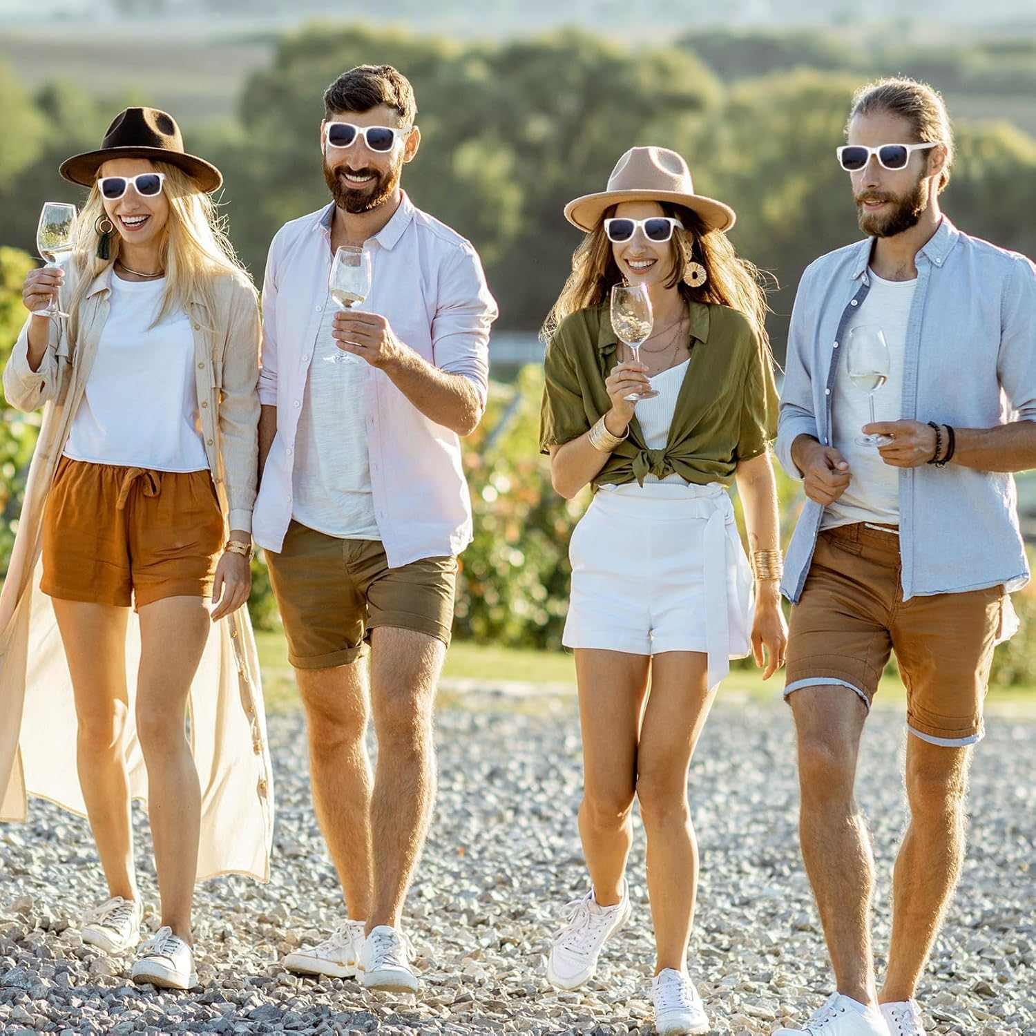 6 Pack Sunglasses for Party, Sunglasses for Summer Beach Pool Wedding, Great for Pool, Birthday Party image number 4