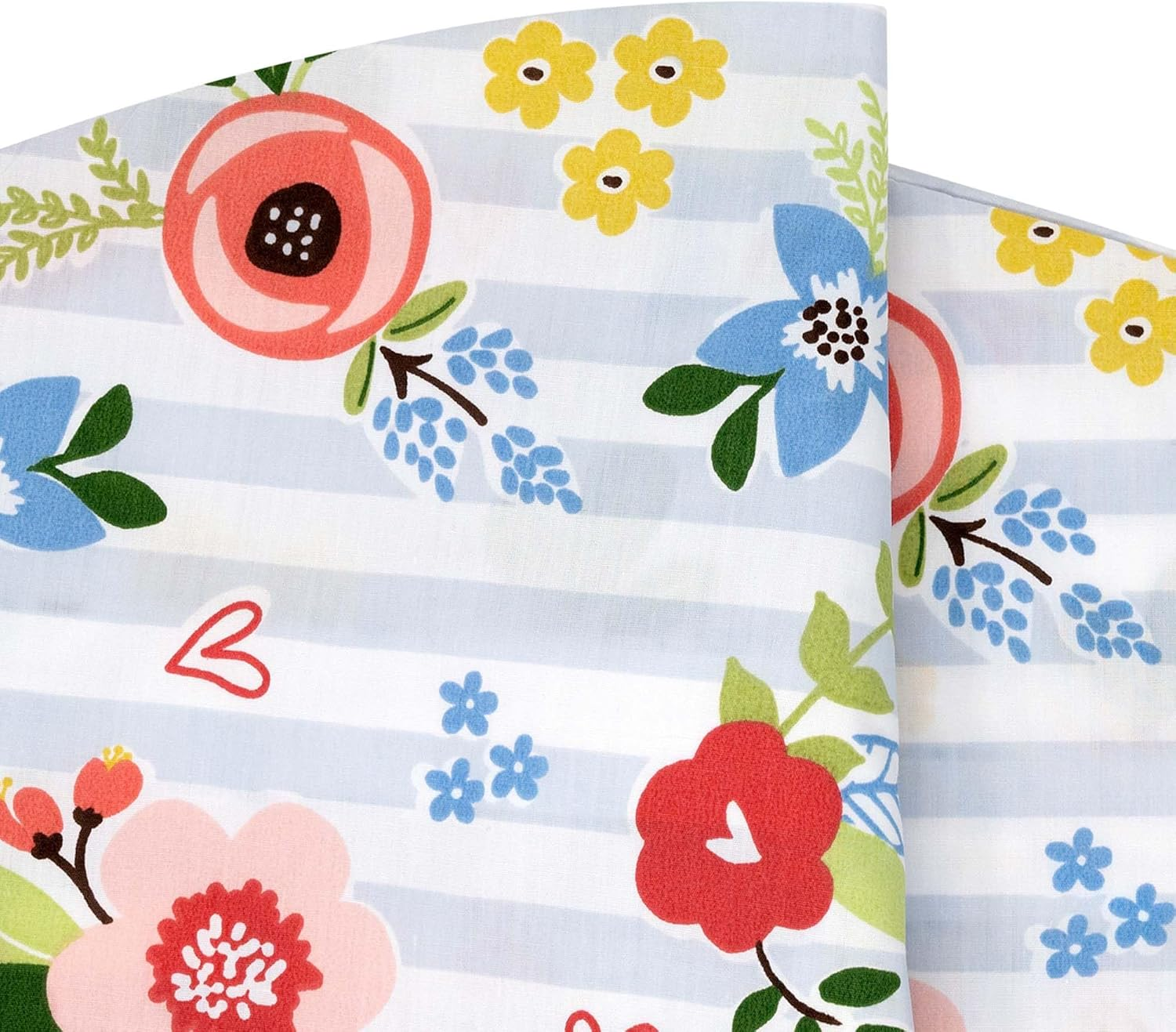 Boppy Original Support Nursing Pillow, Blue Pink Posy, Ergonomic Breastfeeding, Bottle Feeding, and Bonding, Firm Hypoallergenic Fiber Fill, Removable Cover, Machine Washable - Blue Pink Posy image number 3