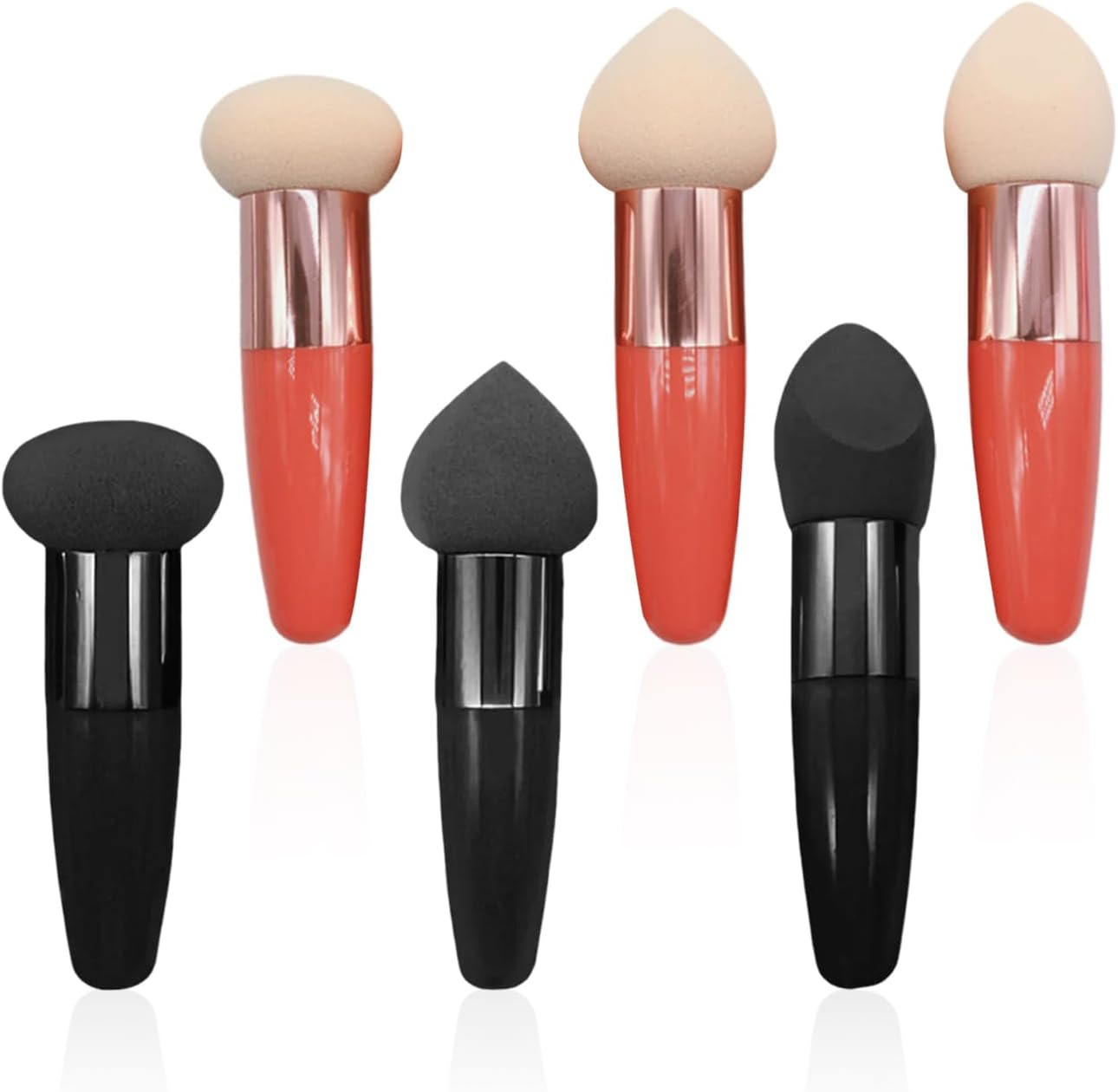 6 Pieces Make-Up Sponge Puff, Sponge Puff with Handle, Creative Soft image number 5