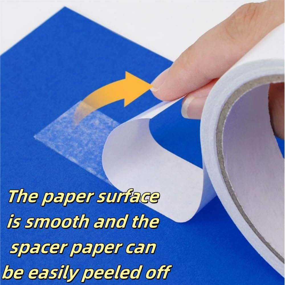 Jindizi 4 Rolls 12Mm Double Sided Adhesive Tape for Arts and Crafts, DIY and Office - Quick and Easy to Use on Paper, Glass, Gift Packaging (30M) image number 1