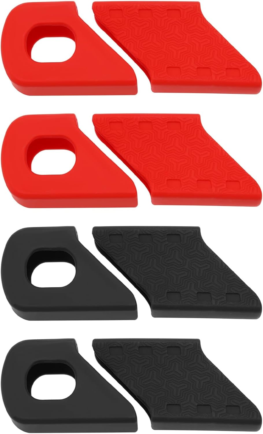 SING F LTD 2 Pair Bicycle Crank Cover MTB Protection Bicycle Sleeves Arm Boot Protector Dustproof Cover for Mountain Bike Red and Black image number 3
