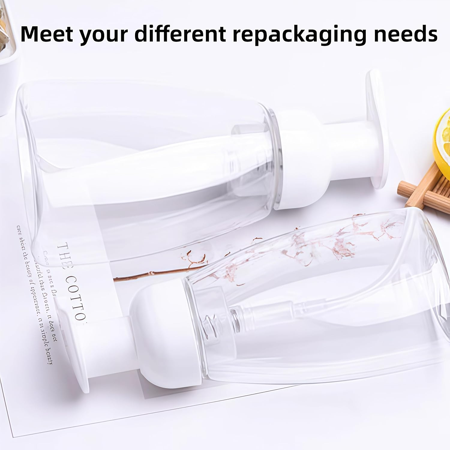 WEBXMZDQ 3 Packs of 8-Ounce (250Ml) Foam Soap Dispenser Pump Bottles, Empty and Refillable Container Bottles, Liquid Soap - Kitchen, Bathroom, Rich Foam. image number 2