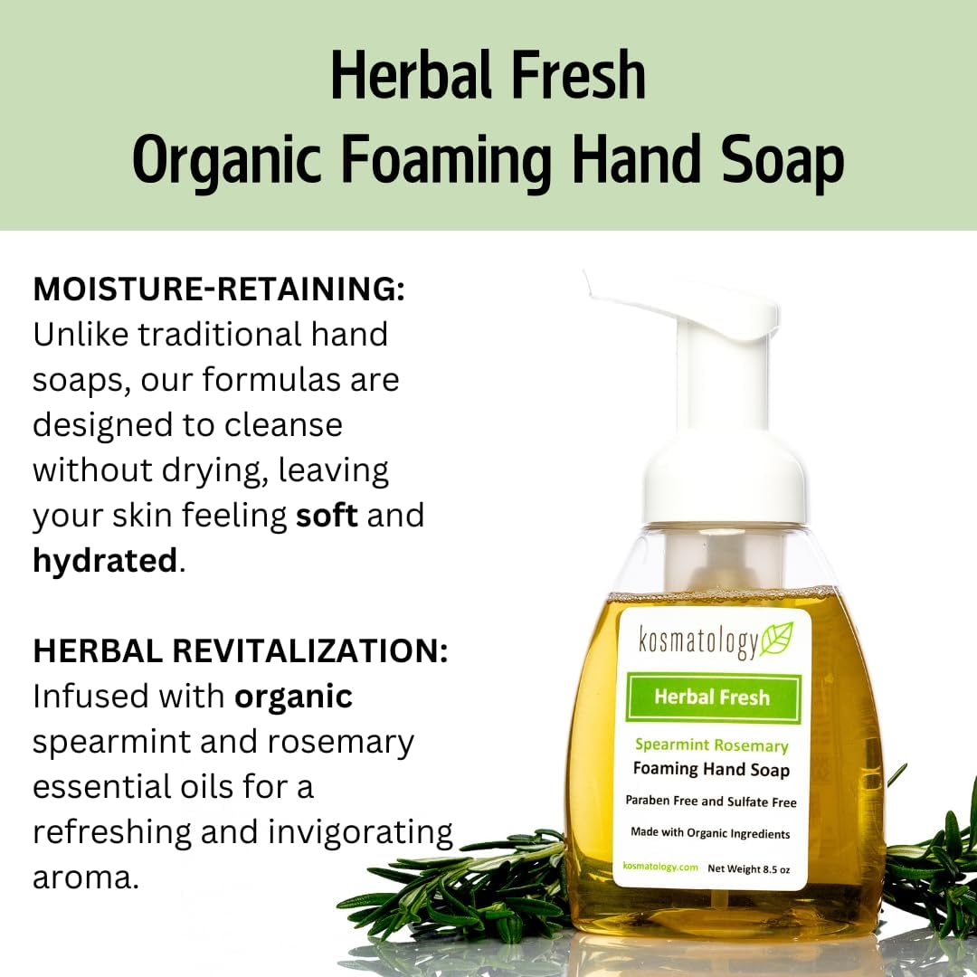 Kosmatology - Herbal Fresh Foaming Hand Soap Spearmint Rosemary - 8.5 Oz. image number 6