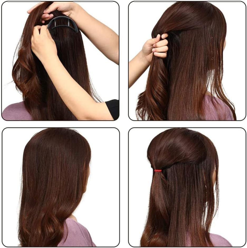 Laroal Pack of 10 Fluffy Hair Clips, Fluffy Hairdressing Tools for Women and Girls image number 2