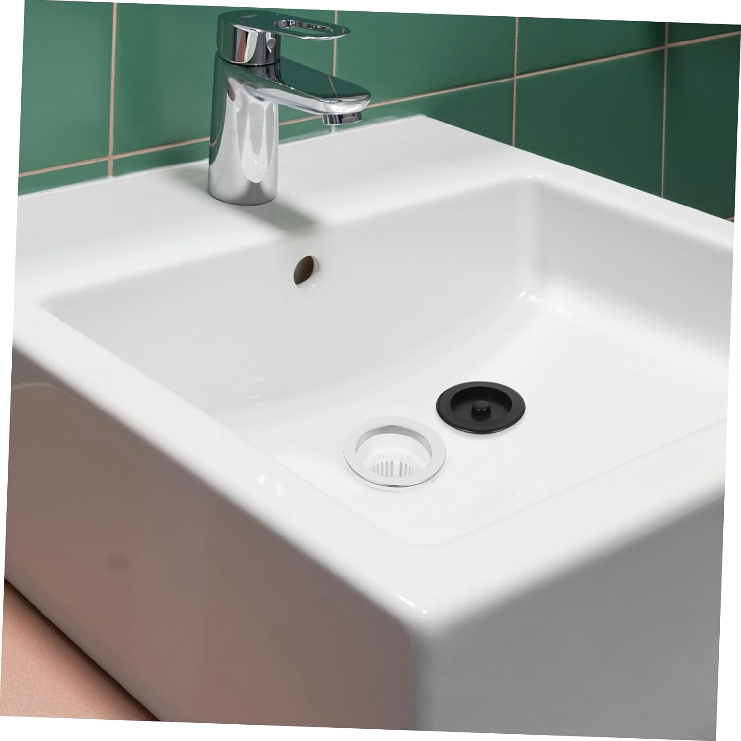 TOYZFRIENDY Ceramic Basin Drain Plug Shampoo Bed Strainer Anti-Clogging Sink Hair Catcher for Salon Use image number 2