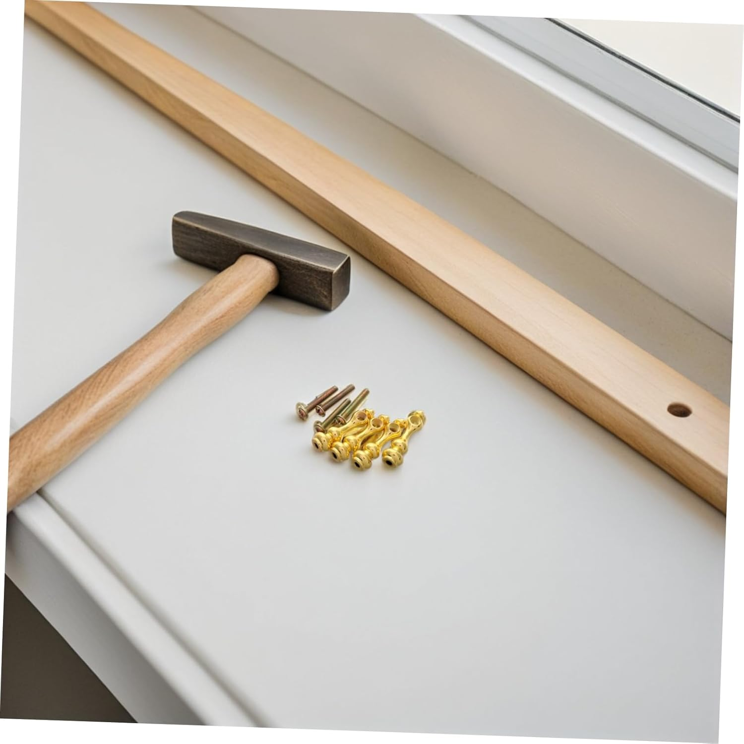 TEHAUX 12Pcs Metal Furniture Board Connectors Gourd Shaped Baluster Spindles for Glass Railing Cabinet Cart Hardware Stable Home Decor