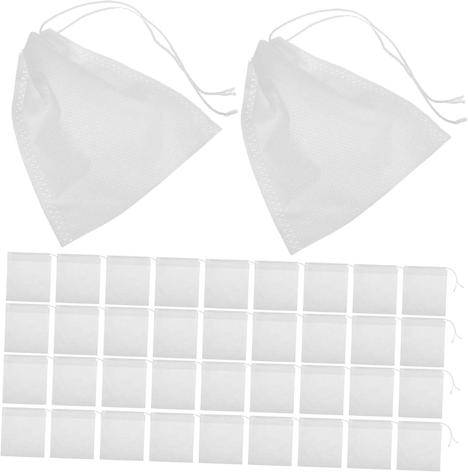 100Pcs Tea Bath Bag Loose Leaf Infuser Reusable Drawstring Sachet for Spa Bath Soak DIY Tea Filter Pouches