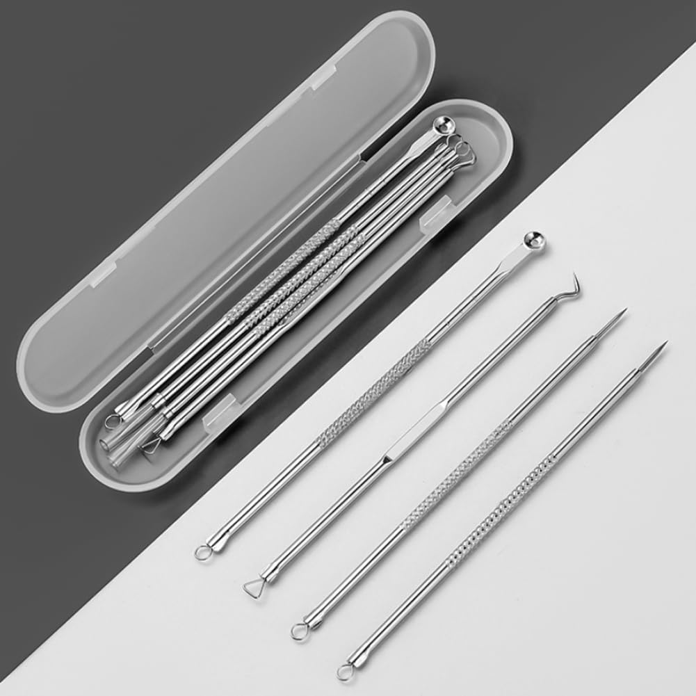 Capiant 8 PACK Glass Nail File Case, Clear Glass Nail Files Case, Acne Needle Blackhead Acne Needle Organizer Case, Clear Box for Nail Tool for Storage Organizer Case, Open image number 4