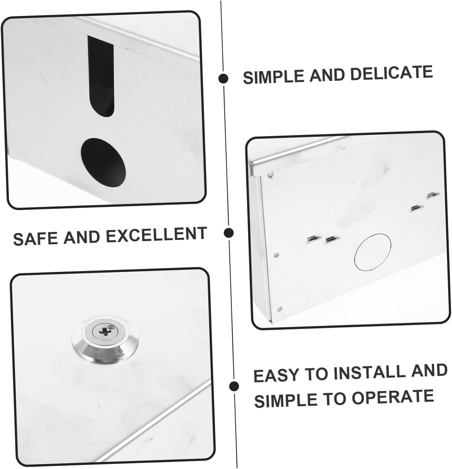 Metal Outlet Box Lock Outdoor Socket Box Stainless Steel Construction Theft Weatherproof image number 5