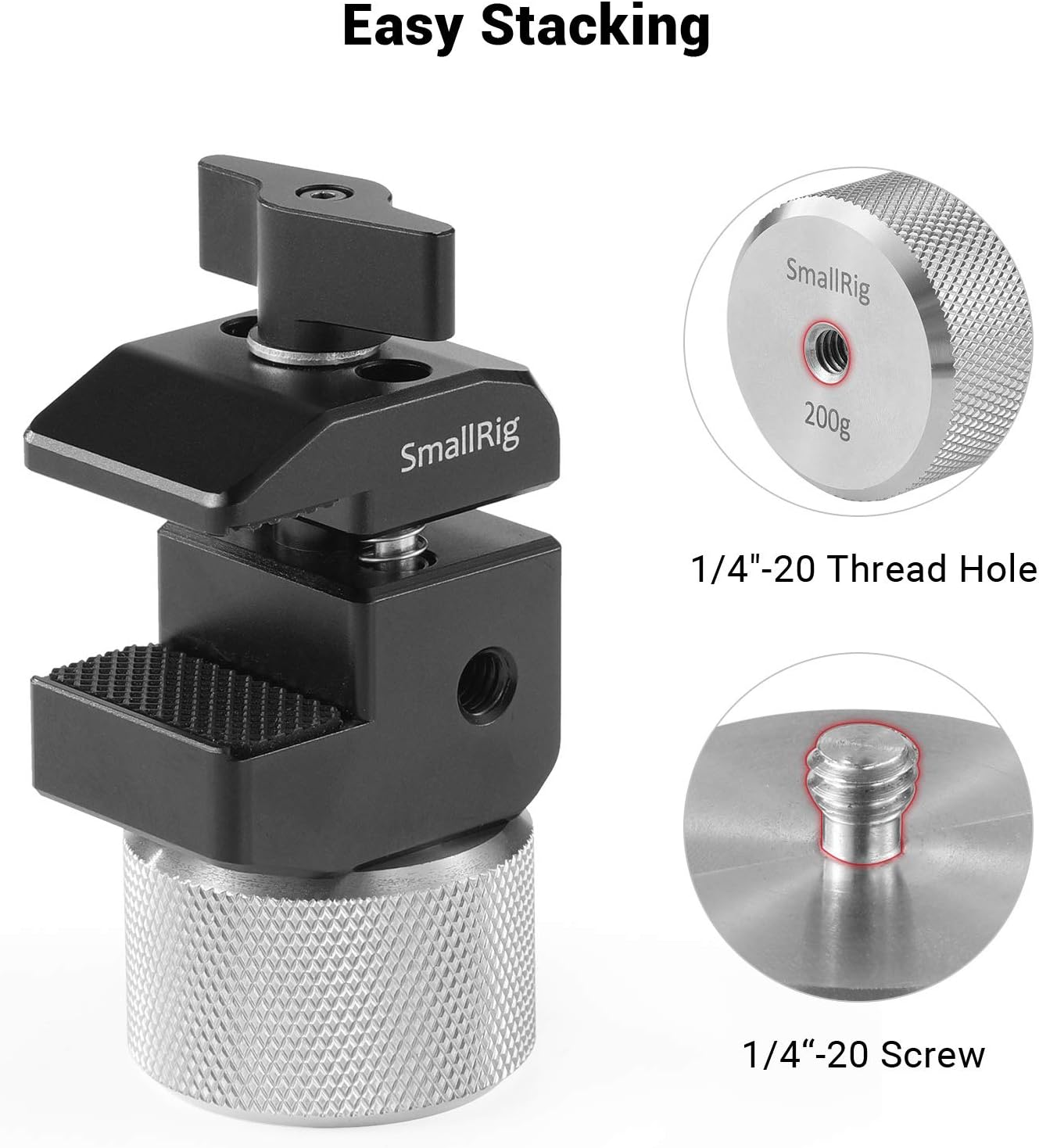 Smallrig Balance for Ronin S and for Zhiyun Removable Counterweight Threaded Weight(200G,0.44Lb) Balancing for DJI Ronin S and for Zhiyun Gimbal Stabilizer - 2285 image number 1