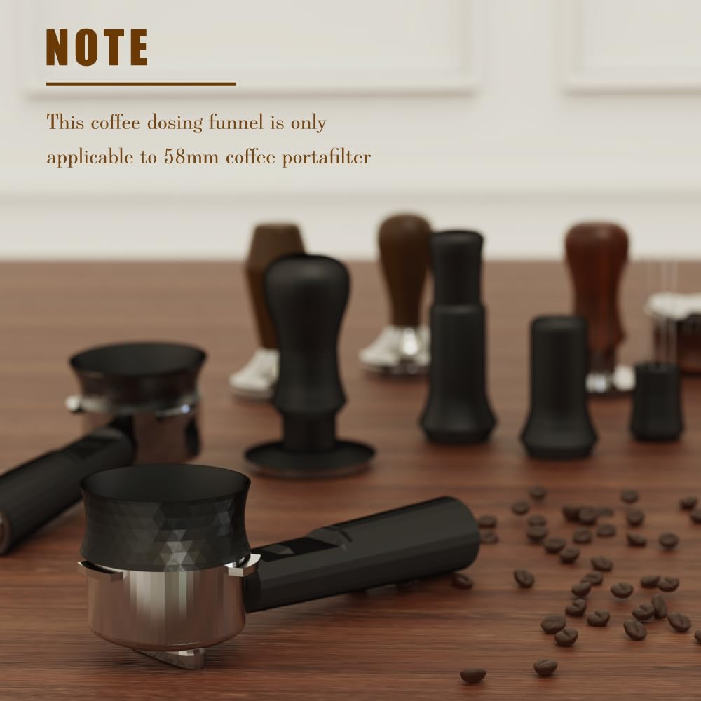 KYONANO 58Mm Magnetic Dosing Funnel, Espresso Coffee Dosing Ring, Compatible with All 58Mm Portafilter, Espresso Accessories for Barista, Home, Cafe image number 1