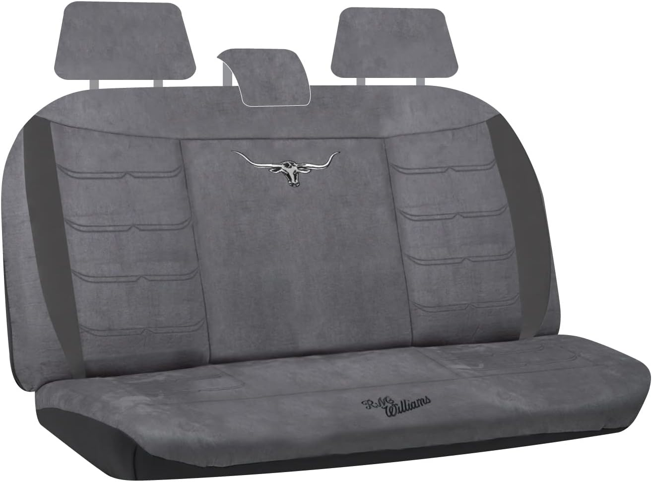 Sperling RM Williams RMW Longhorns Suede Velour Grey Rear Car Seat Cover Universal image number 1