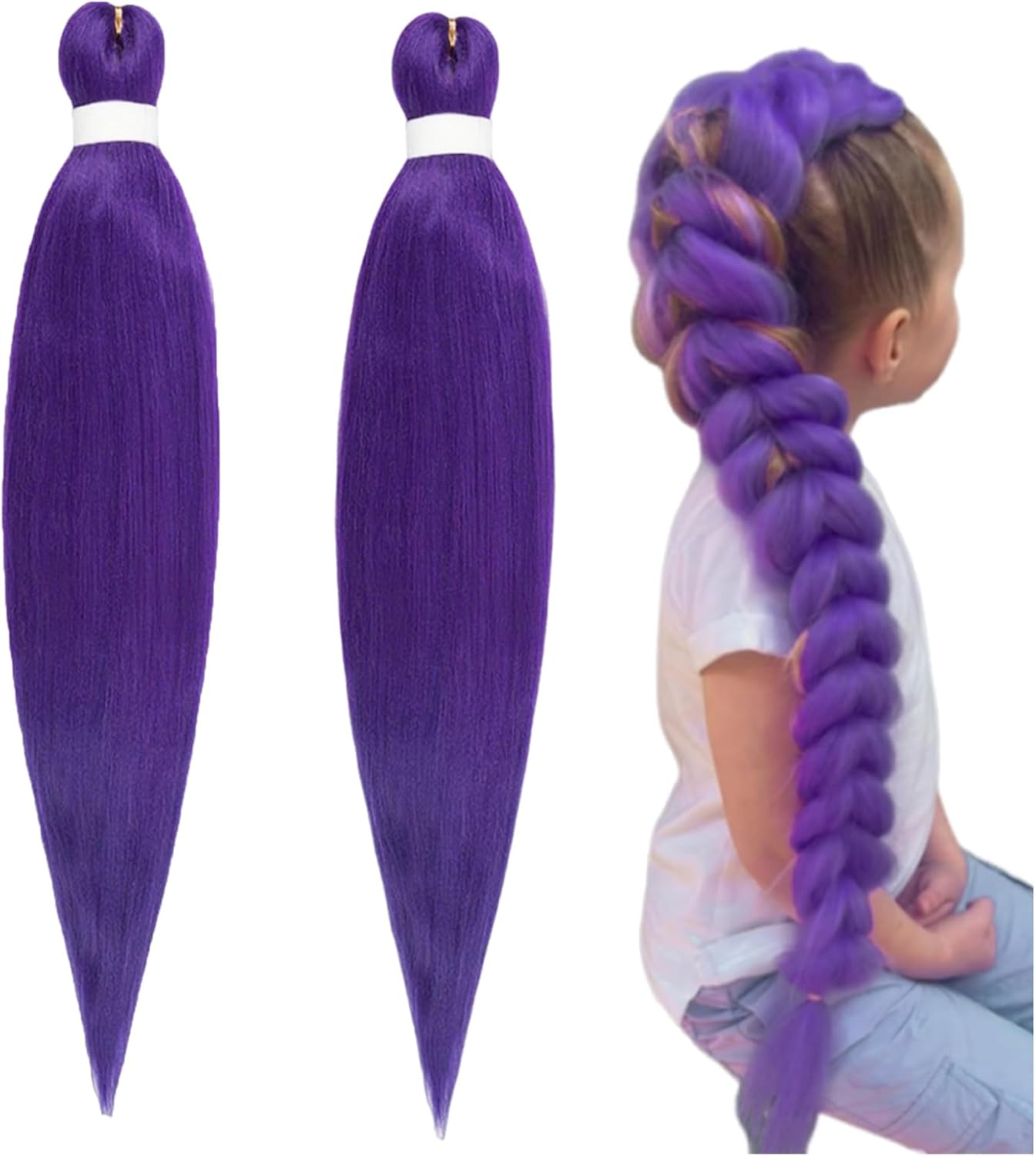 Red Braiding Hair,30 Inch 2PCS Red Hair Extensions for Braiding,Pre Stretched Braidings Hairs Anime Character Cosplay Wig 2025 Anime Cosplay Wig Hairs Braids Halloween Party Accessorie