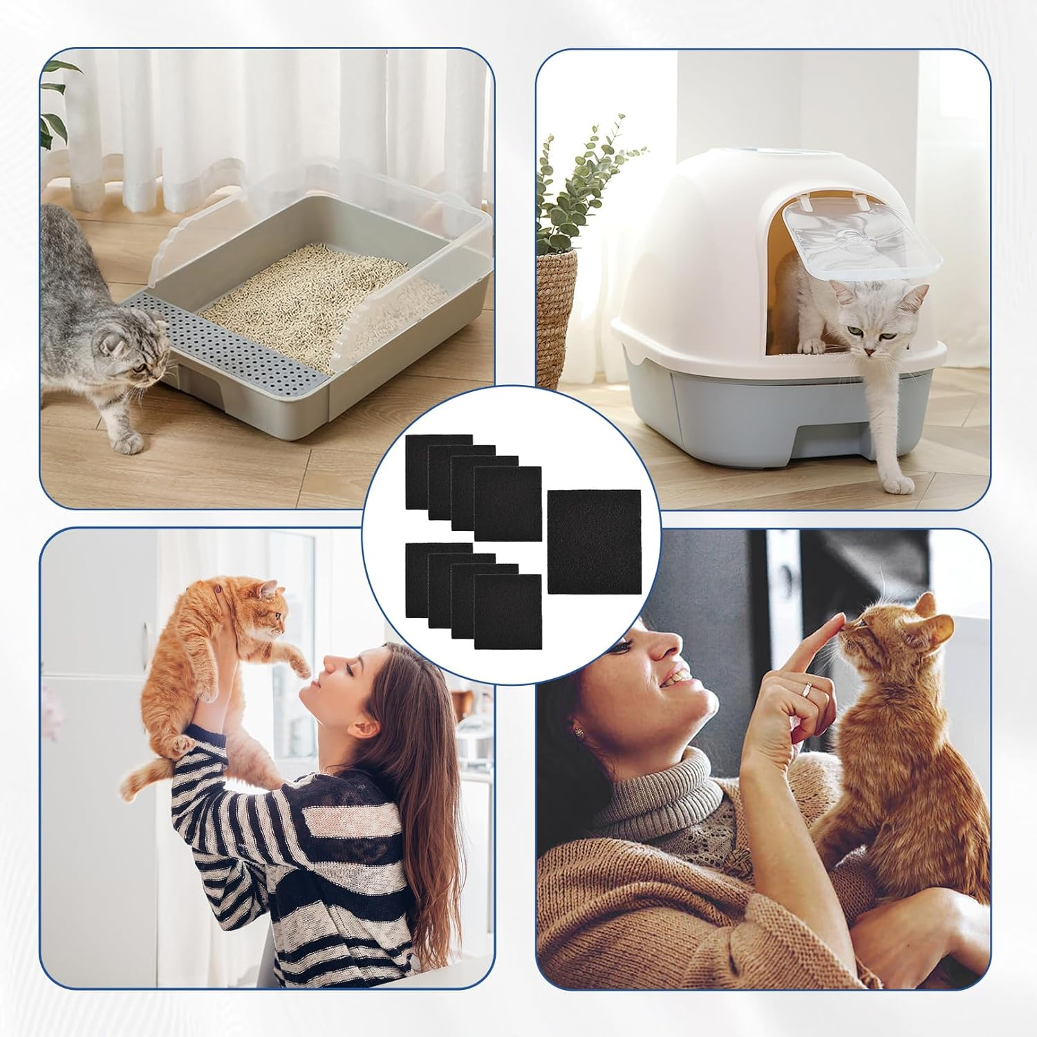 Cat Litter Tray Activated Carbon Filter for Fully Closed Cat Litter Tray image number 5