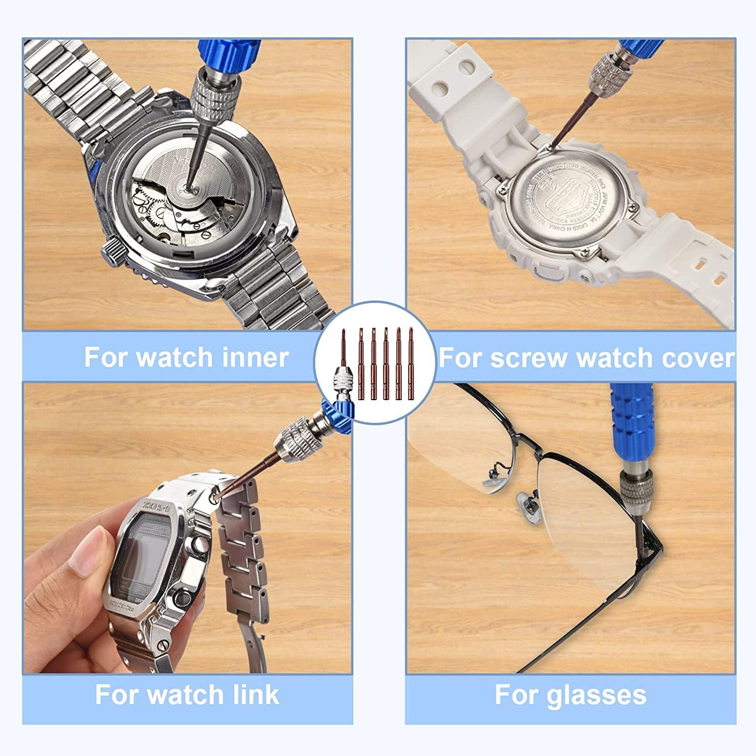 DABOBOTOOL Watch Repair Kit- Professional Watch Battery Replacement Tool Kit, Suitable for Watch Back Removal with Watch Back Remover Tools, Including Watch Opener, Adjustable Case Opener image number 2