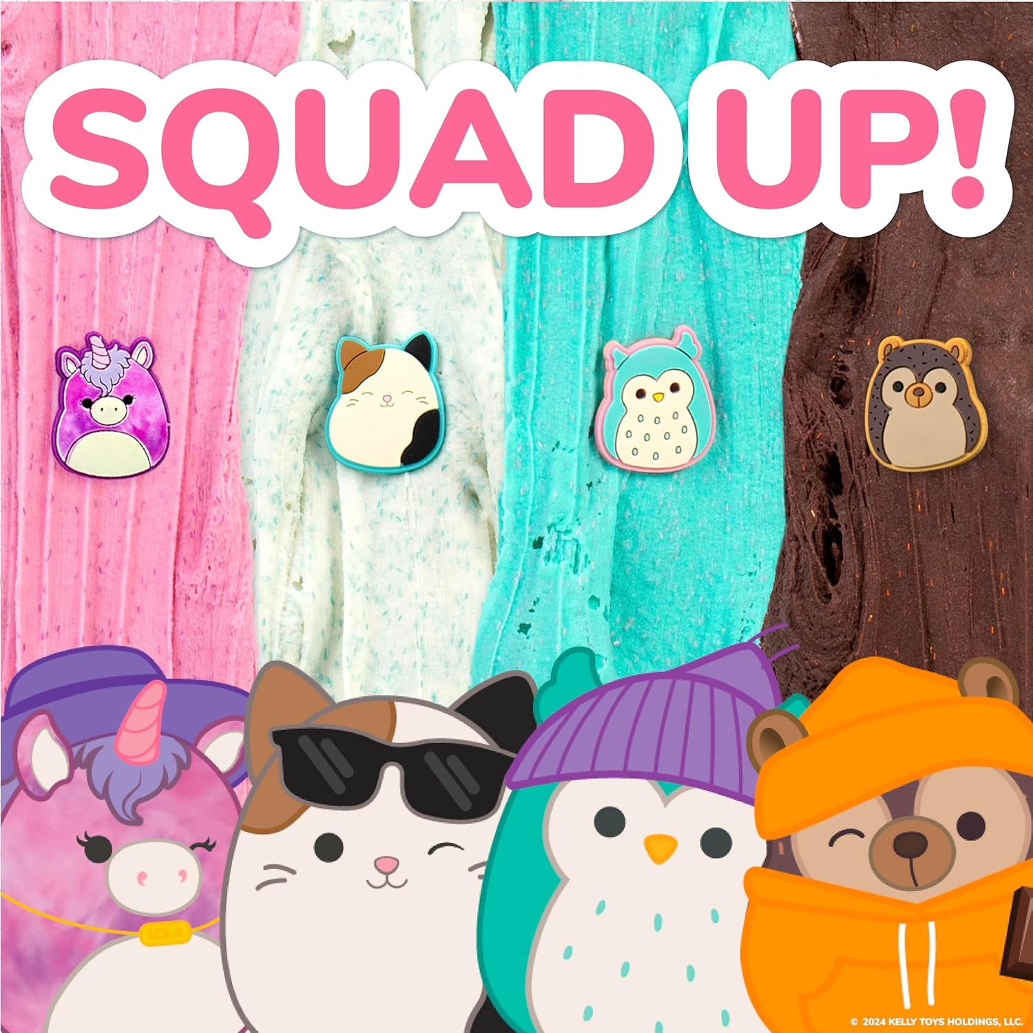 SQUISHMALLOWS Original Lola the Unicorn Premium Cloud Slime, Cotton Candy Scented, 8 Oz. Fluffy Slime, 2 Fun Slime Add Ins, Pre-Made Slime for Kids, Great 6 Year Old Toys, Super Soft Slime Toy image number 4