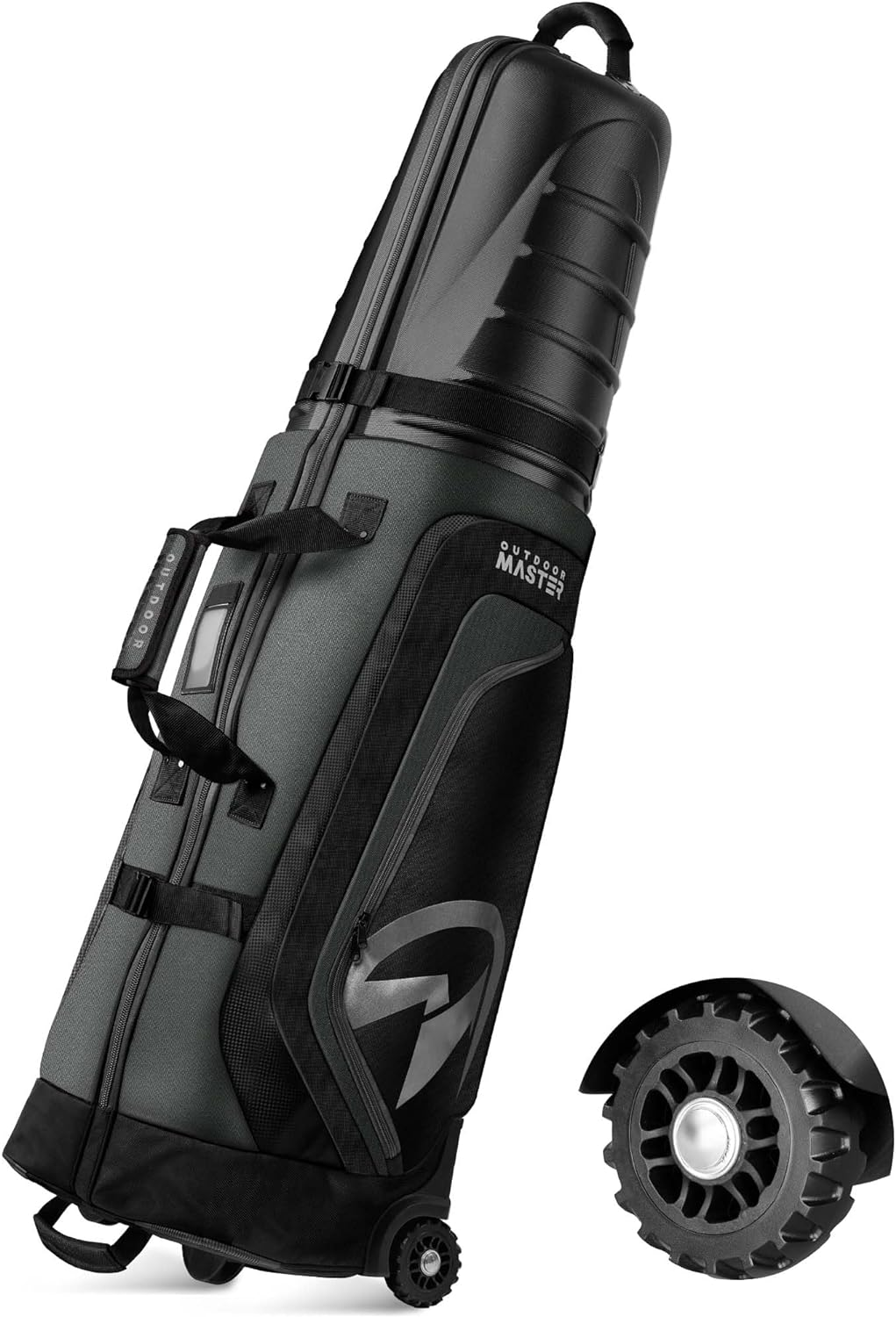 Outdoormaster Golf Travel Bags for Airlines with Wheels and Hard Case Top, Protect Golf Clubs, Lightweight and Easy to Maneuver, Upgrade Version