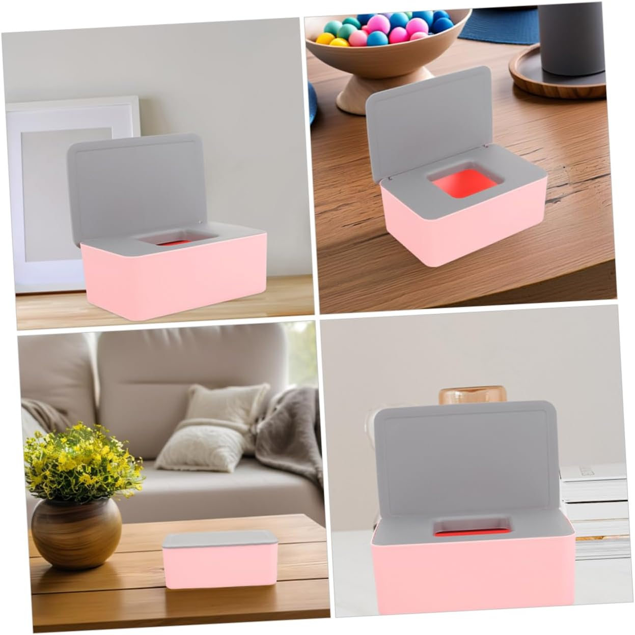 2Pcs Elegant Portable Wet Wipes Box Large Capacity Wipe Dispenser Material image number 2