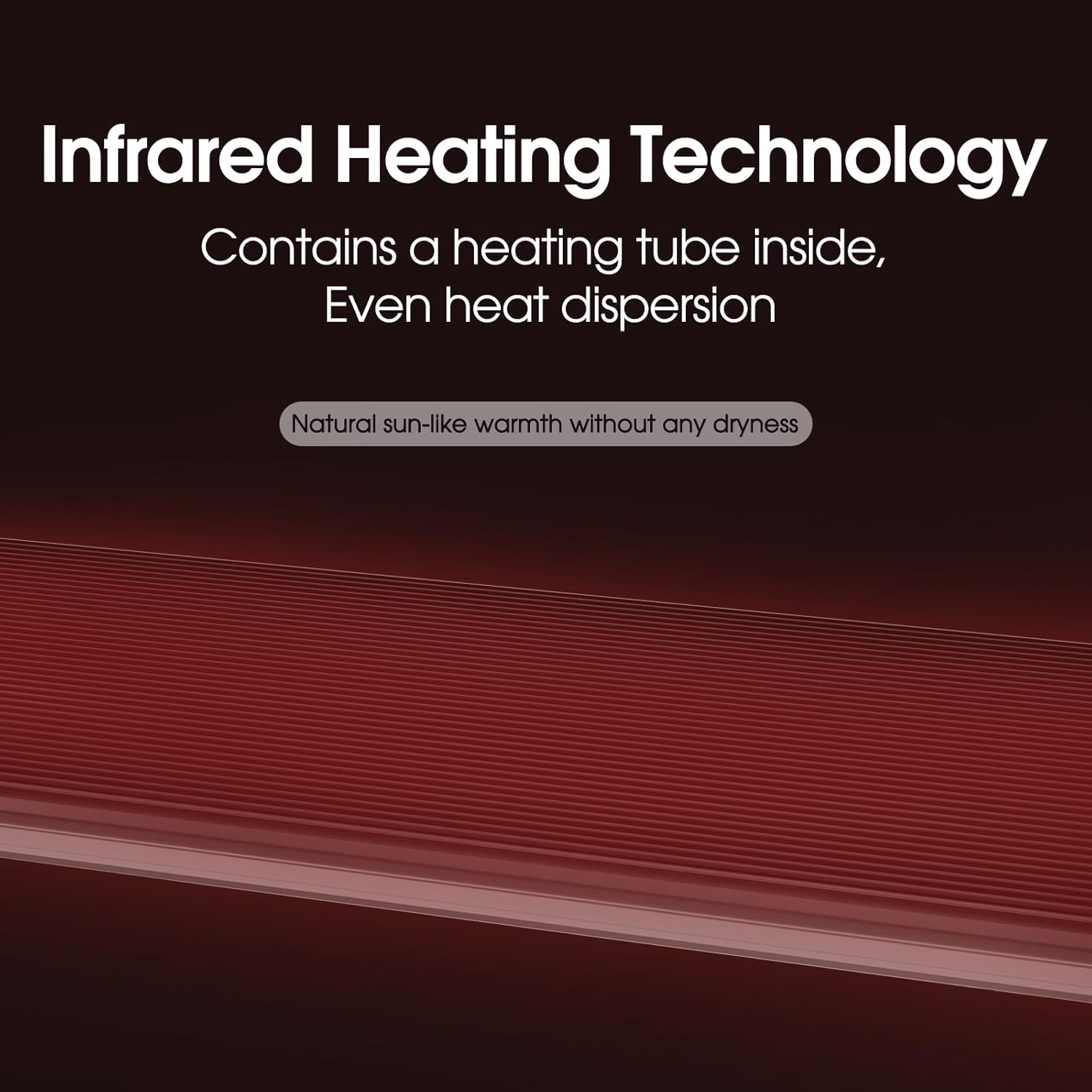 660W Electric Patio Heater Wall Radiant, Strip Infrared Heater for Outdoor or Indoor Use with Pull Cord Switch, Patio Garden Backyard Heater Energy Saving IR Heating Portable Space Warmer image number 4