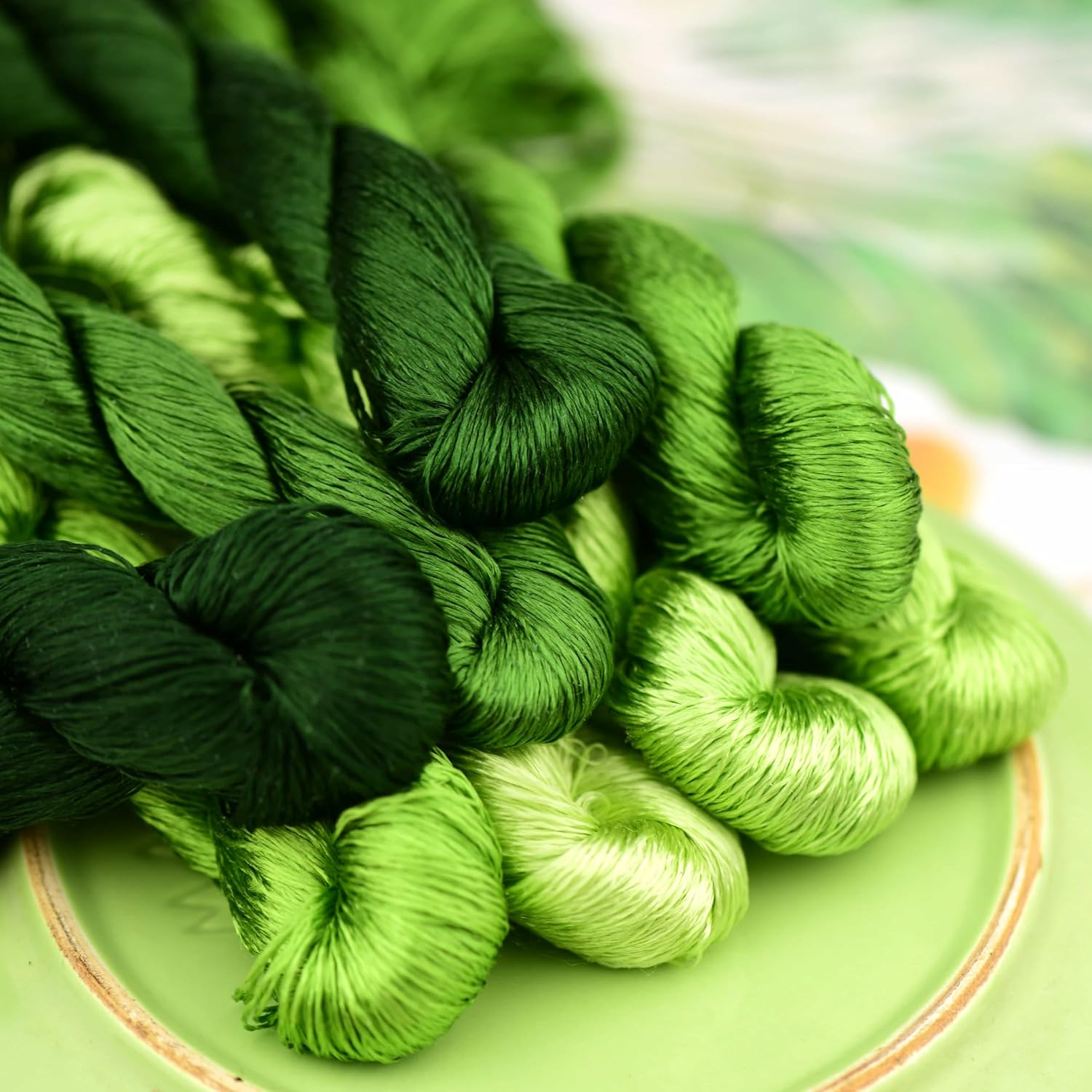 Natural 100% Silk Thread Handmade Embroidery Thread Floss 7 Colors Each 110 Meters (04) - 03 image number 6