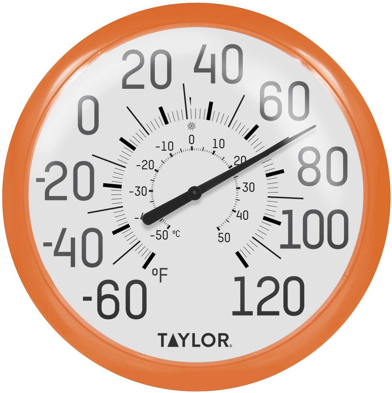 Taylor Precision Products Big and Bold Wall Thermometer, 13.25 Inch, Black