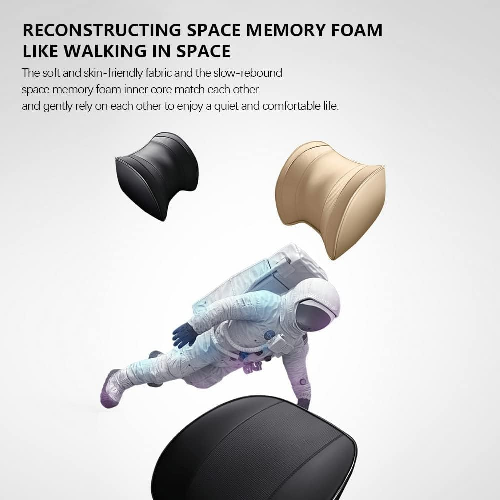 Lumbar Support and Car Neck Pillow for Office Chair and Car Seat, XICEN Softness Memory Foam Erognomic Seat Cushion with Adjustable Strap, Comfortable Ergonomic Design image number 3