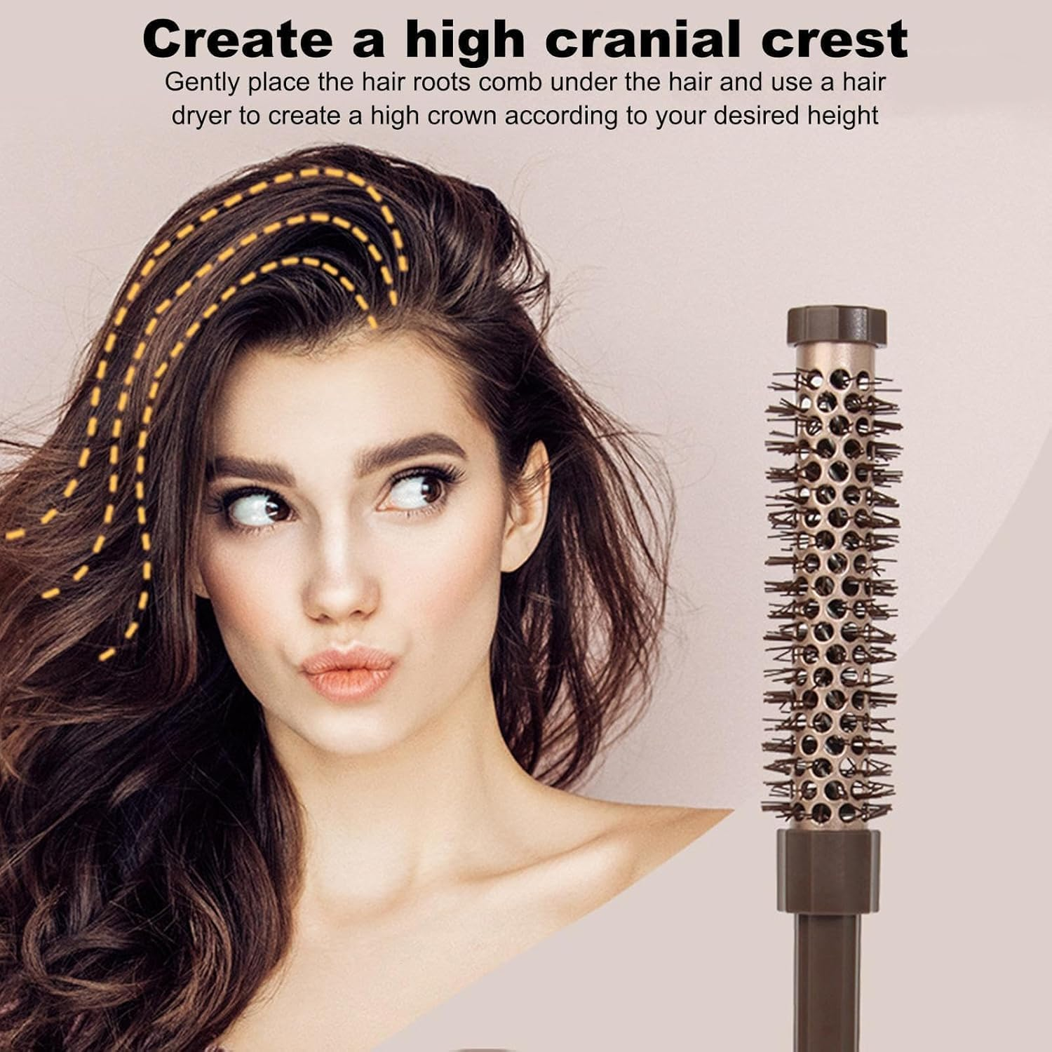 Round Brush Small, Pack of 3 Hair Dryer Brush, round Hair Brush with Aluminium Tube, Perfect for Quick Styling, Volume and Gentle Care of Short to Medium Hair, Suitable for Men and Women image number 6