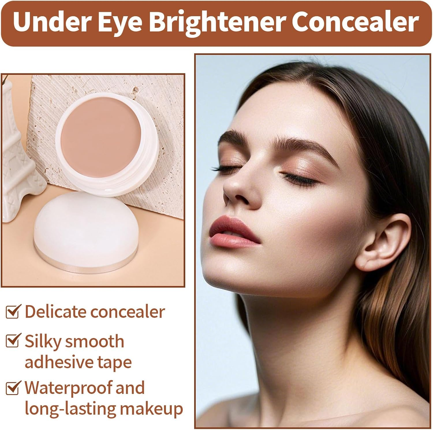 Concealer, Color Correcting Concealer Full Coverage, Used to Improve Uneven Skin Tone, Dullness, and Other Issues Etc(140/Dark Skin Tone) image number 4