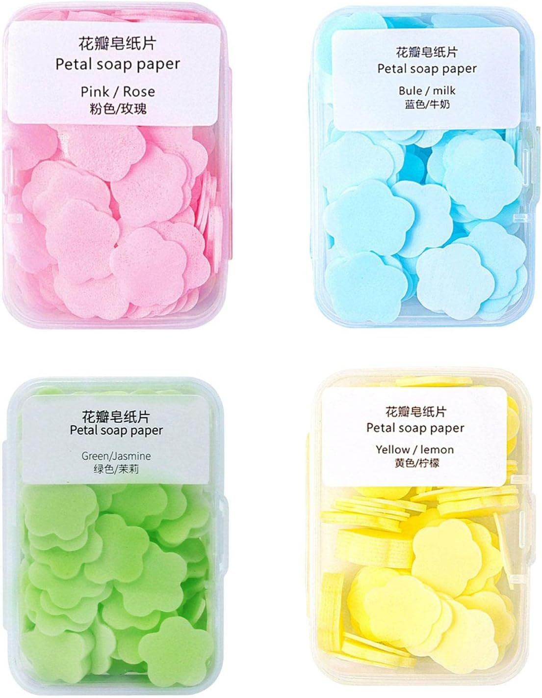 Ysyqkn 400 Soap Sheets for Travel, Disposable Foaming Paper for Outdoor Activities, Mixed Color