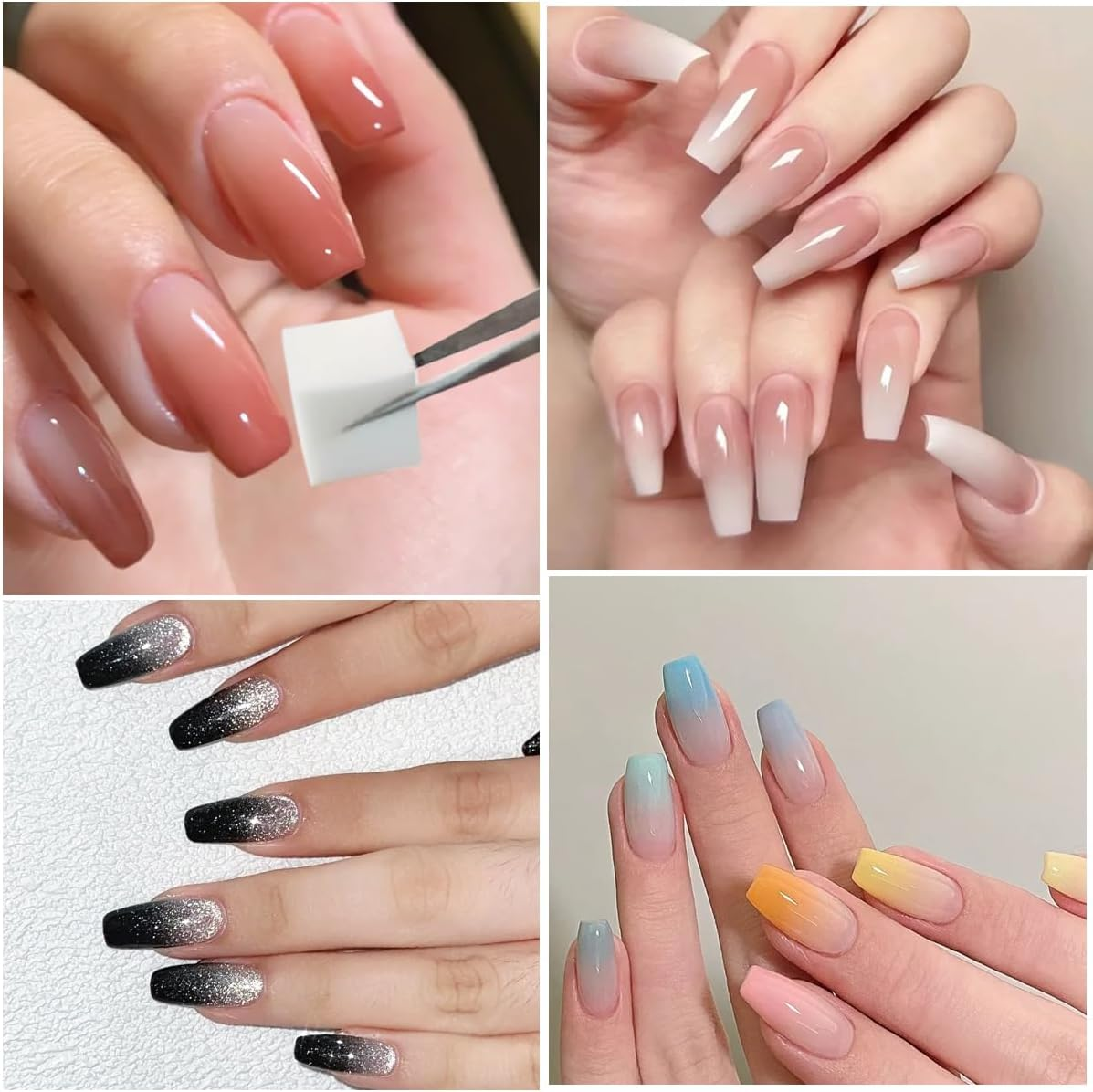 Fcozpjk 200Pcs Mini Soft Nail Art Sponges - Ombre, Aura, Gradient Nail Design Tools & Gel Polish Blending Sponge Applicator image number 5