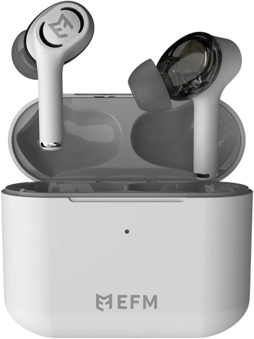 EFM TWS Atlanta Earbuds, Dual Drivers and Wireless Charging - EFEDDUL953WHI image number 1
