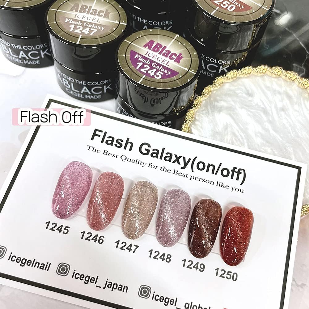 ICE GEL ABLACK Flash Star Galaxy 1246 Color Gel 0.1 Oz (3 G)