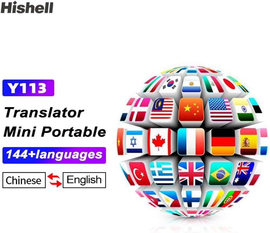 Earbuds with Voice Translation, Y113 Headphones with Bi-Directional Simultaneous Translation and 144 Online Languages, Bluetooth Earbuds with Noise Cancelling for Travel, 3 Translation Modes (White) image number 2