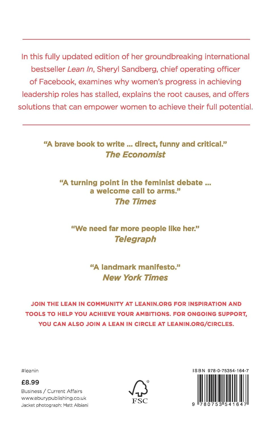 Lean In: Women, Work, and the Will to Lead