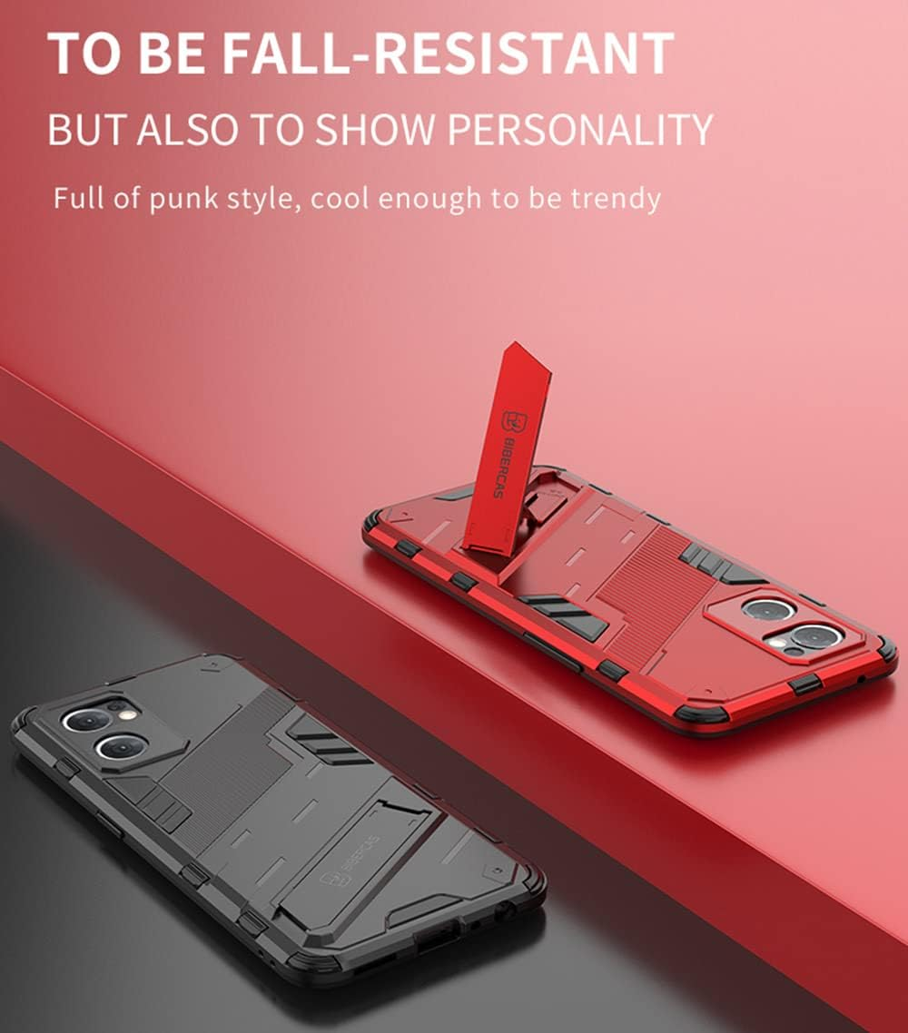 SEAHAI Case for Oppo Find X5 Lite, Military Shockproof Case, Ultra Thin Hard PC Soft TPU Protective Mobile Phone Case with Sturdy Foldable Stand - Green