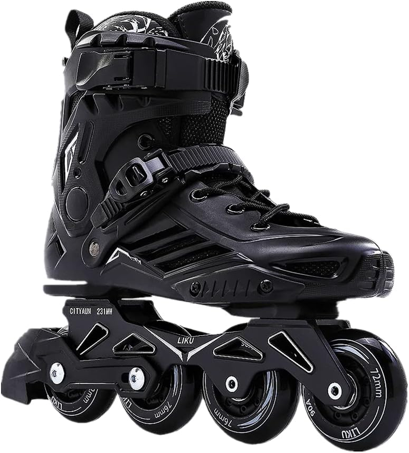LIKU Black Professional Roller Inline Skates Unisex image number 5