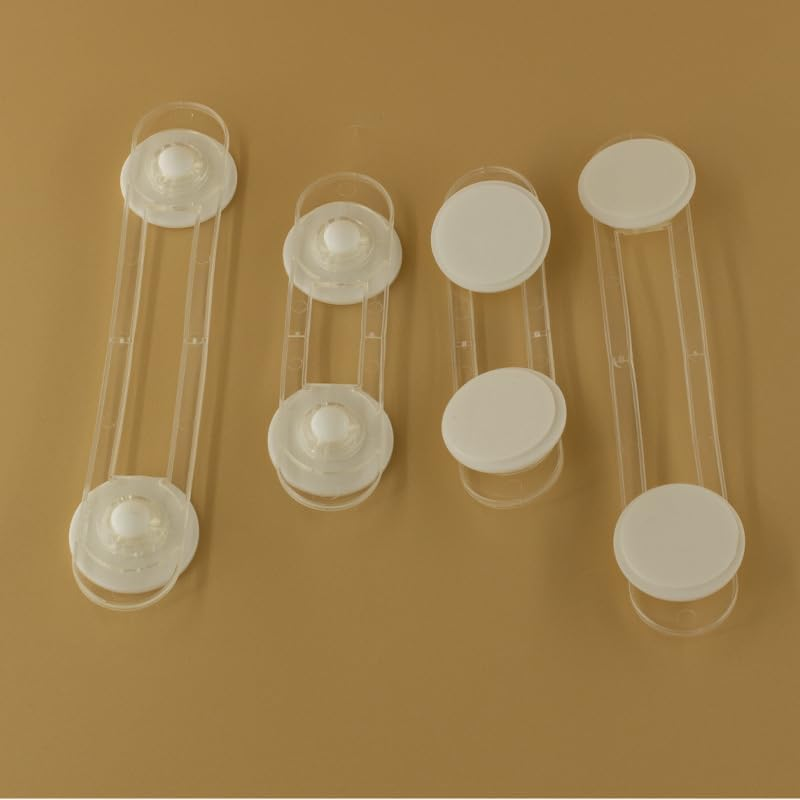 10Pcs Baby Proof Cabinet and Drawer Locks, Adjustable Strap with Adhesive Pads, No Drilling Child Safety Locks for Cupboards, Drawers, Doors, and Fridges image number 3